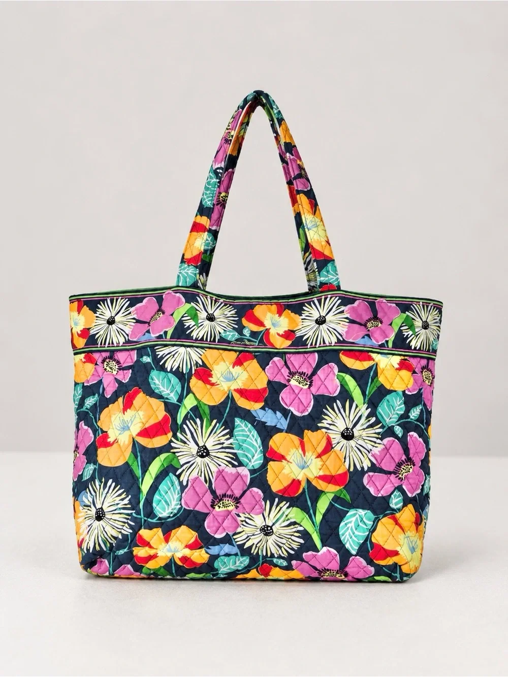 Vera Bradley Jazzy Blooms Large Tote Floral Travel 2013 Retired Quilted Cotton
